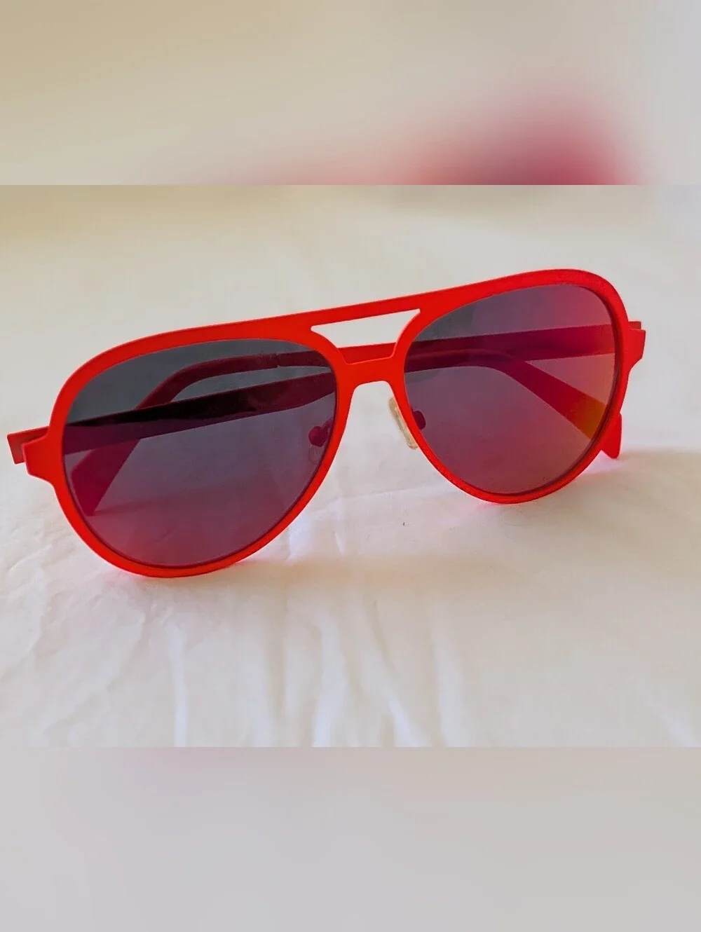 Red Aviator Sunglasses for Men - Bold Red Frame